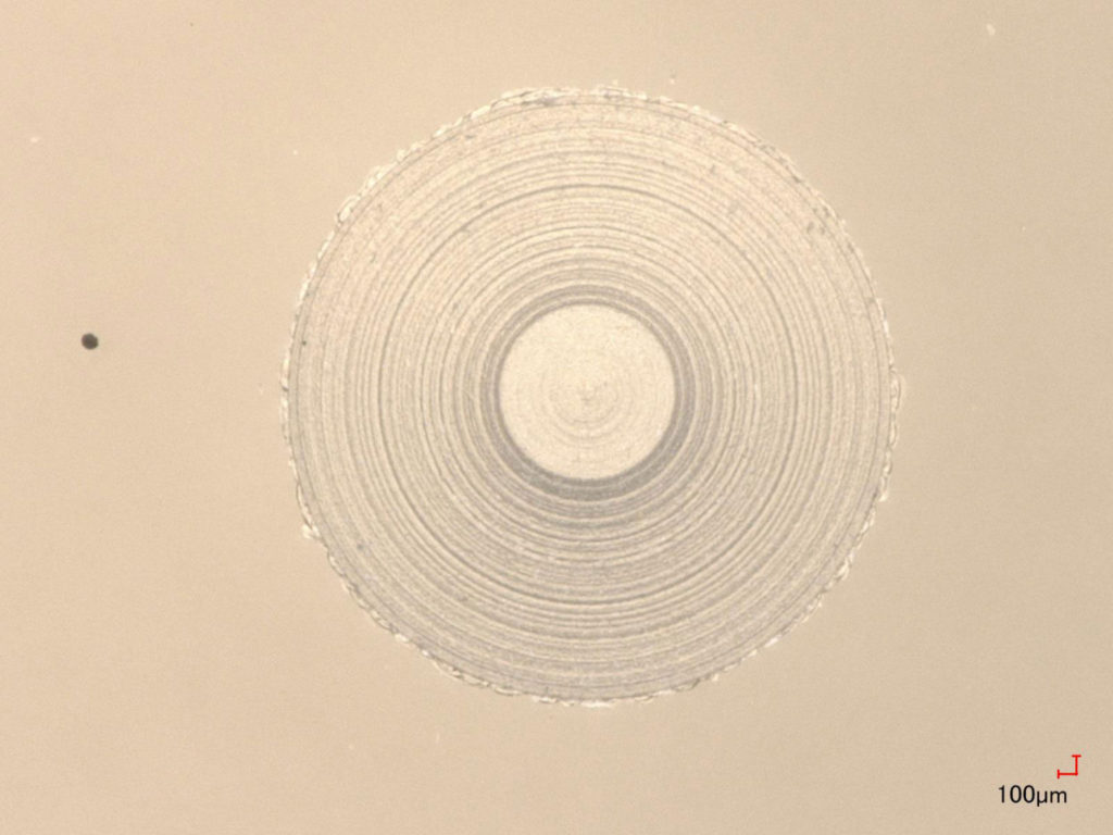 加工後ワーク拡大写真